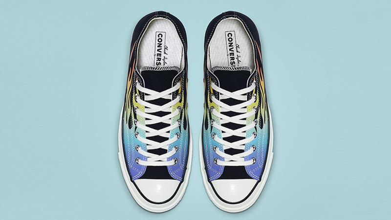black and teal converse