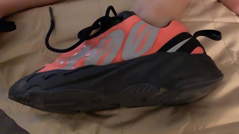 yeezy 700 black and orange