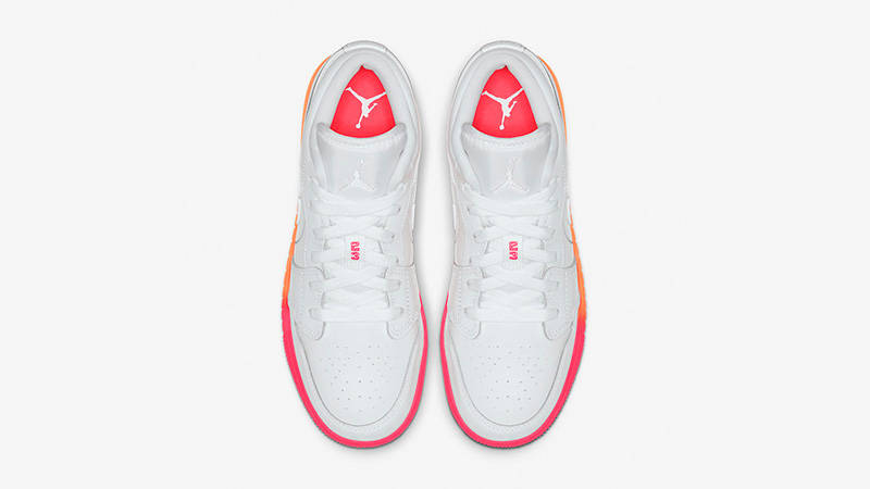 Jordan 1 Low GS White Crimson Mango