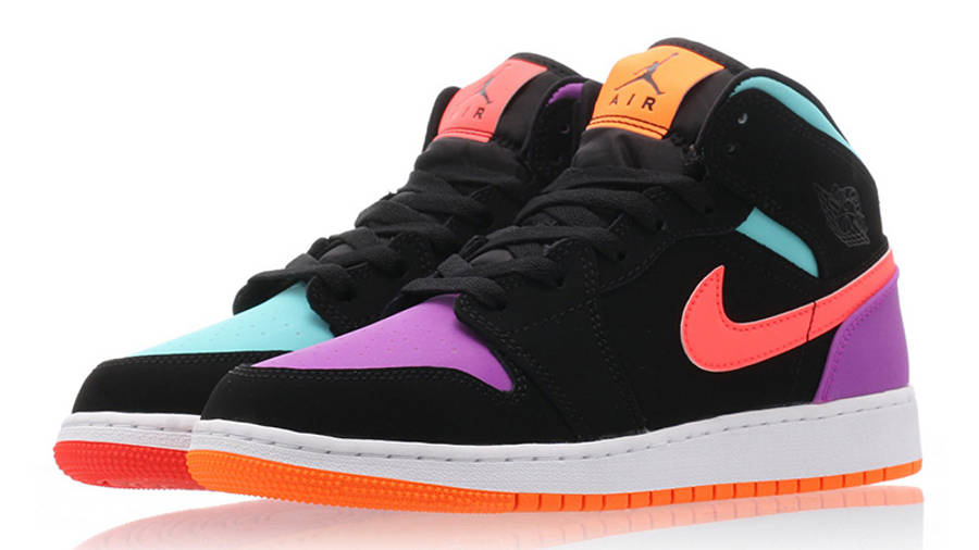 black multicolor jordan 1