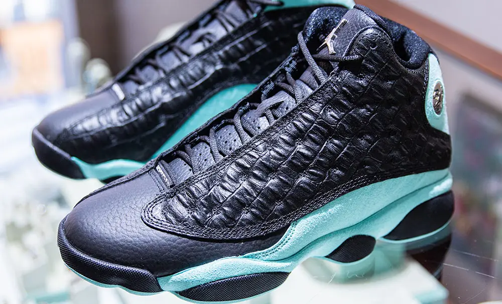 Jordan retro 13 island green best sale