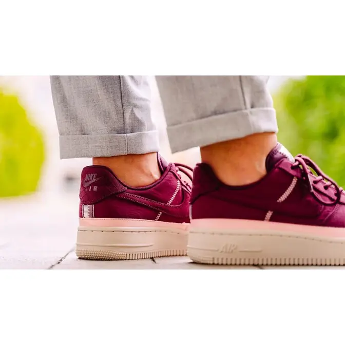 Nike Women's Air Force 1 SE Night Maroon/Coral Dust - AA0287-603