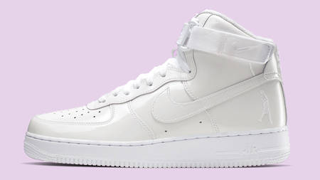 Feel Angelic In This Patent White Nike Air Force 1 Hi Retro QS Feel Angelic In This Patent White Nike Air Force 1 Hi Retro QS