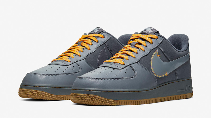 nike air force 1 grey and yellow 