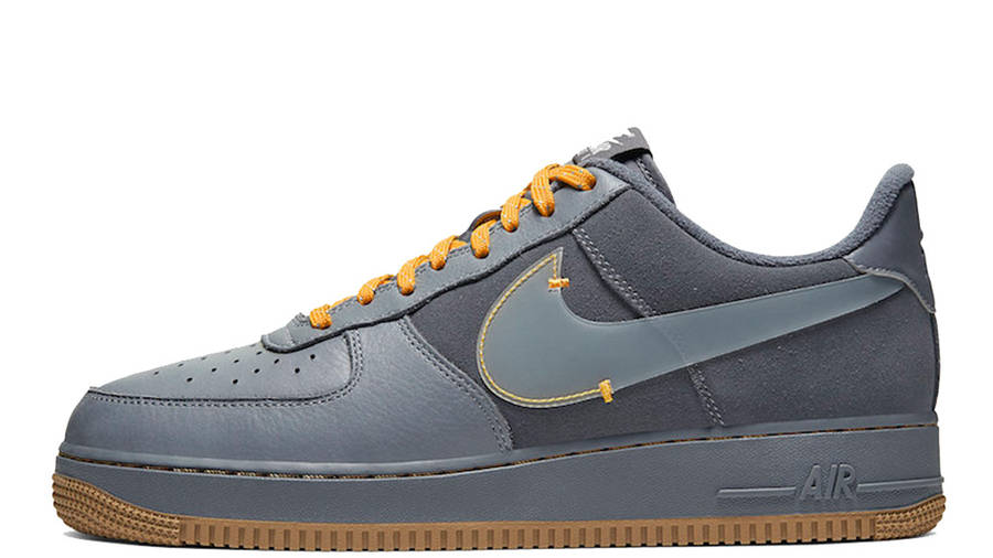 grey and yellow air force ones