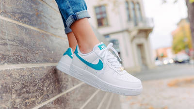 nike air force white turquoise