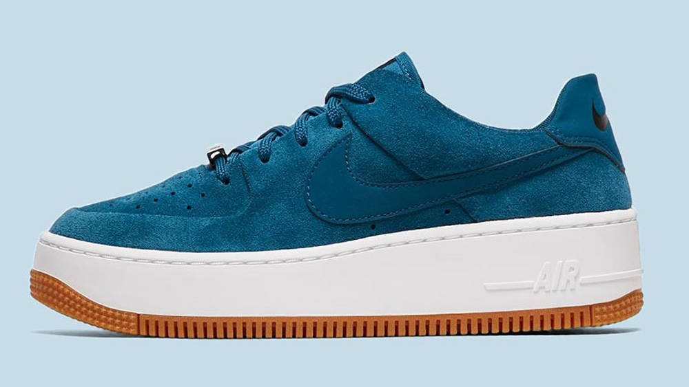 Nike Air Force 1 Sage Blue Force side copy