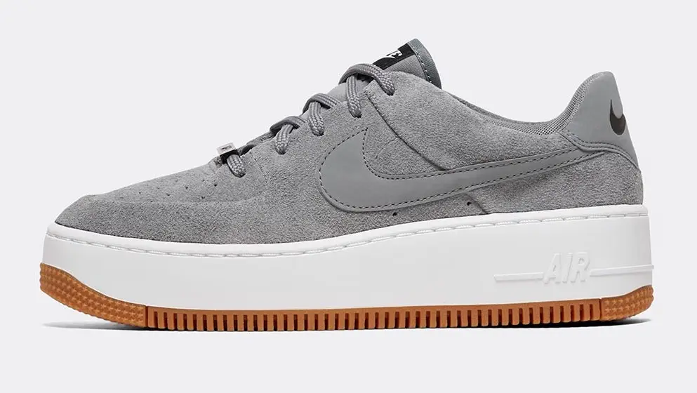 nike grey ice air force 1 sage trainers