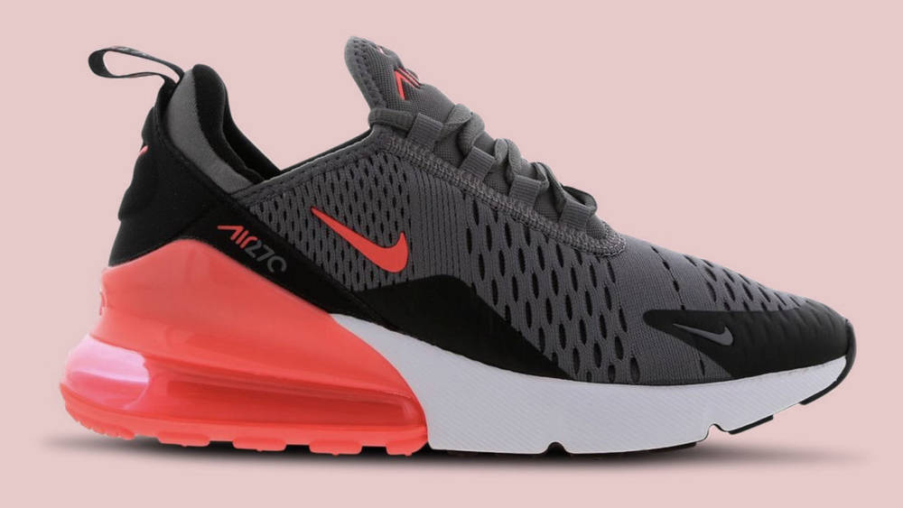 Nike Air Max 270 Hot Punch Grey side copy Nike Air Max 270 Hot Punch Grey side copy