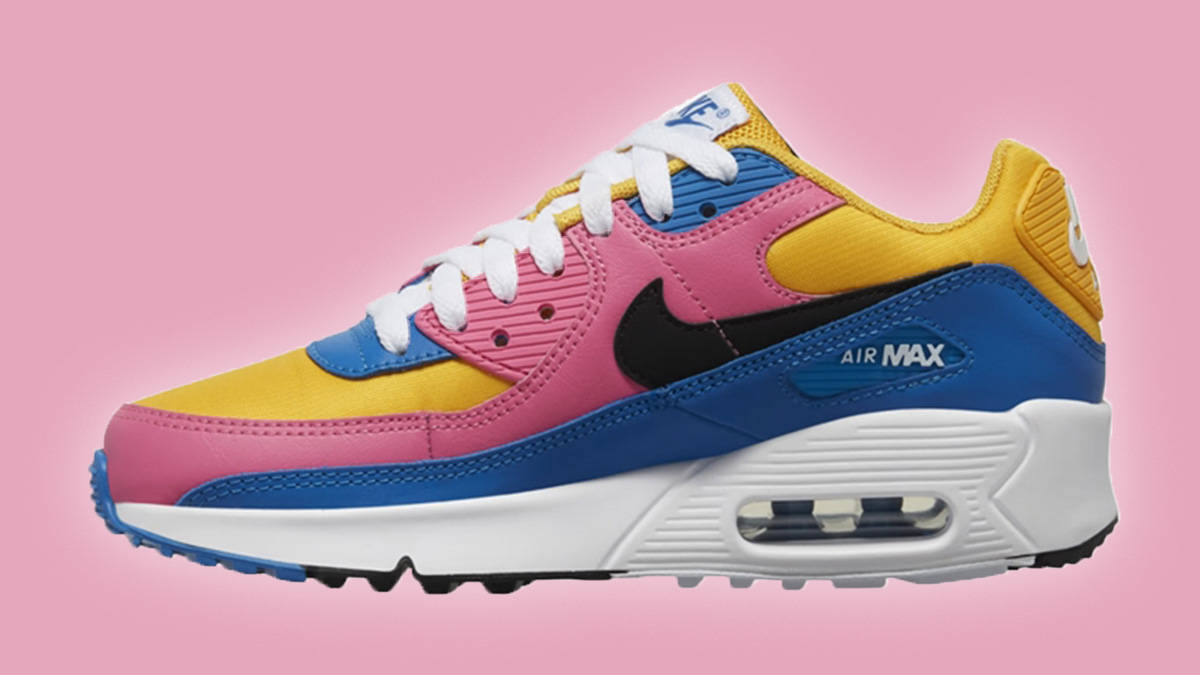 Nike air max pink blue and yellow best sale