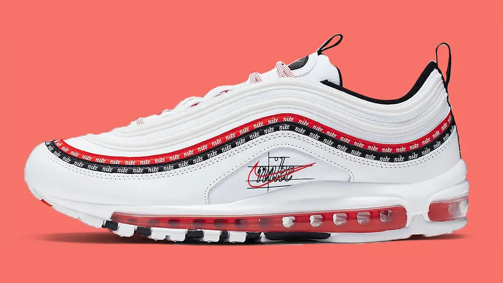 Nike Air cheapest Max 97 Shoes red swish