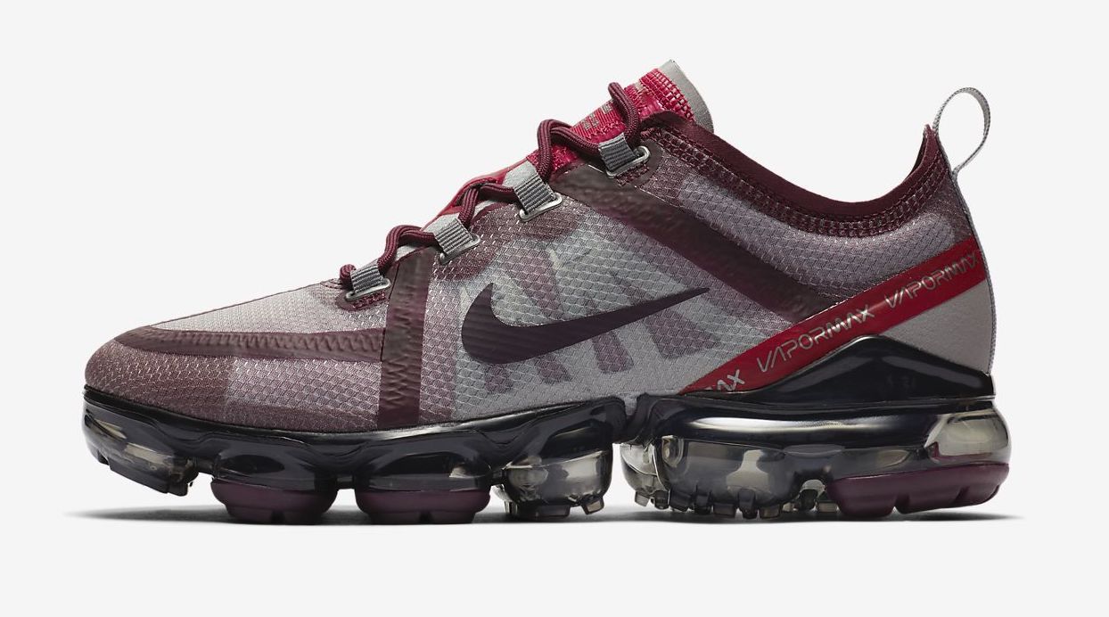 Nike Air VaporMax 2019 Burgundy side.