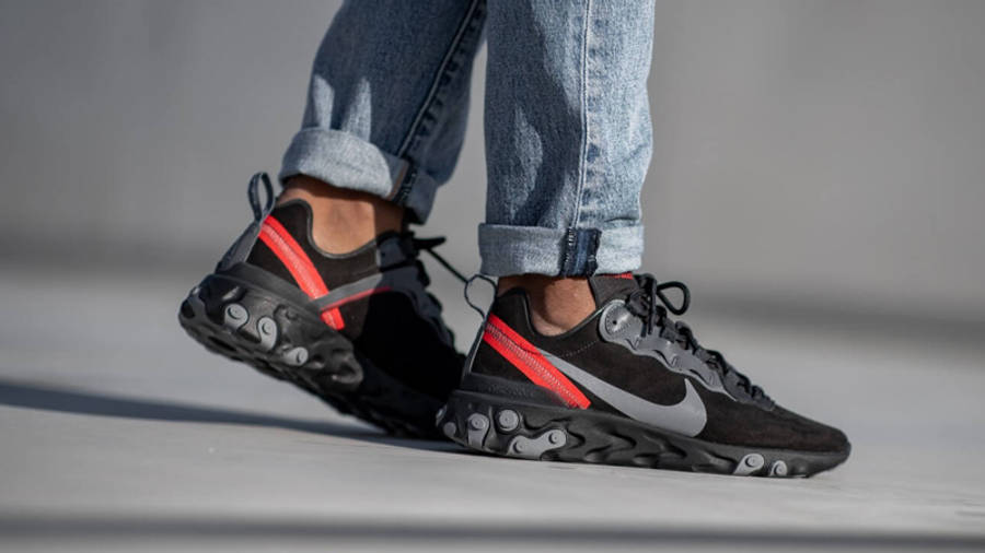 Nike React Element 55 Black Red Where To Buy Cq6366 001 The Sole Supplier