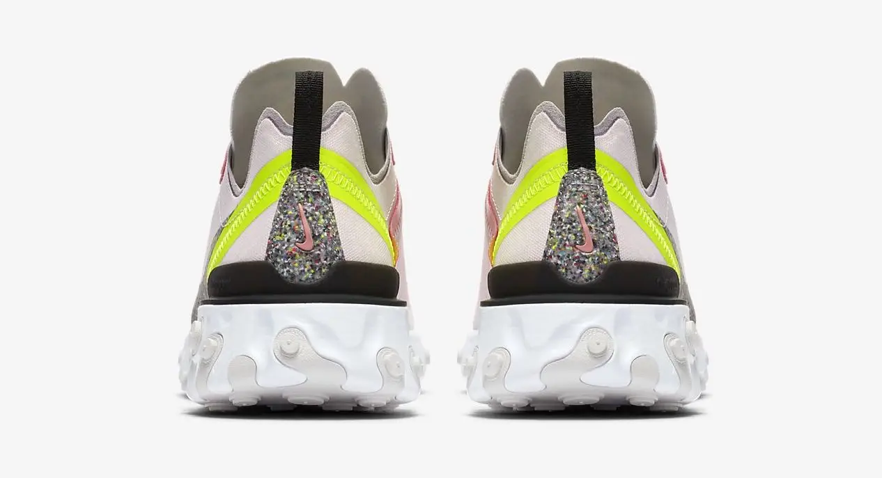 Flashes Of Volt Stand Out On This Pink React Element 55 | The Sole Supplier
