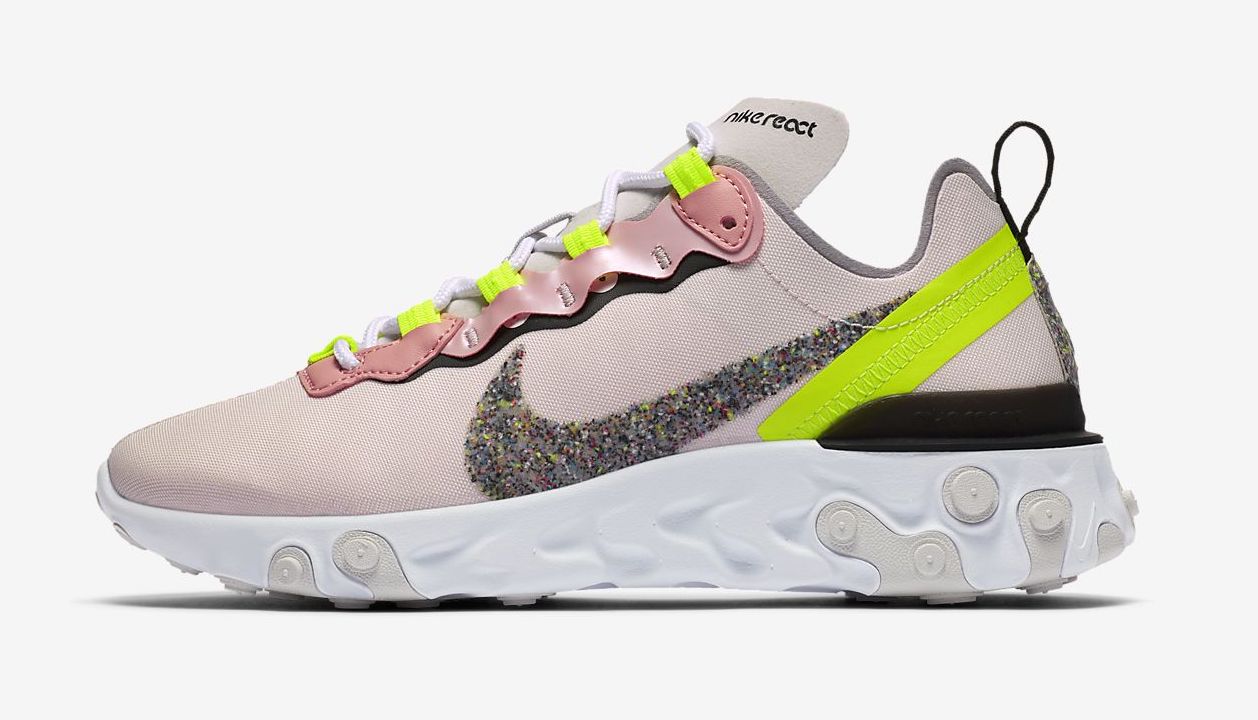 Nike React Element 55 Soft Pink Volt