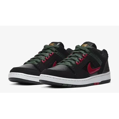 Nike SB Air Force 2 Low Black Green AO0300-002 front