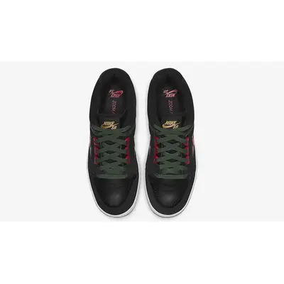 Nike SB Air Force 2 Low Black Green AO0300-002 middle