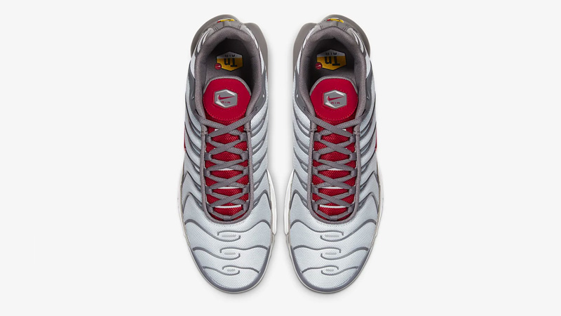 Nike air plus grey red birdseye shot