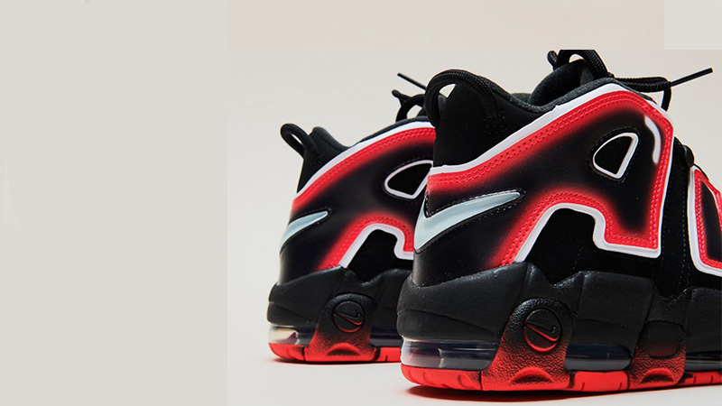 nike uptempo 96 black and red