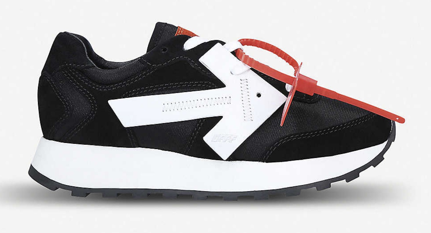 Off-White C/O Virgil Abloh Arrow Runner suede and shell trainers
