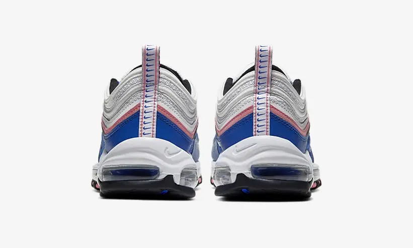 Swoosh Tape Detailing Updates This Nike Air Max 97 In Bubblegum Pink Game Royal Blue The Sole Supplier