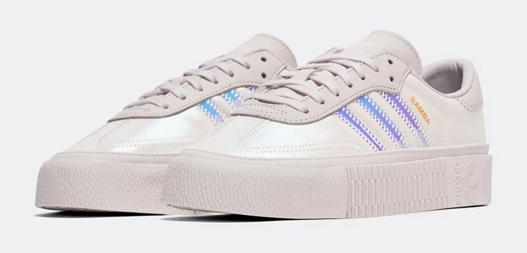 Adidas with best sale iridescent stripes