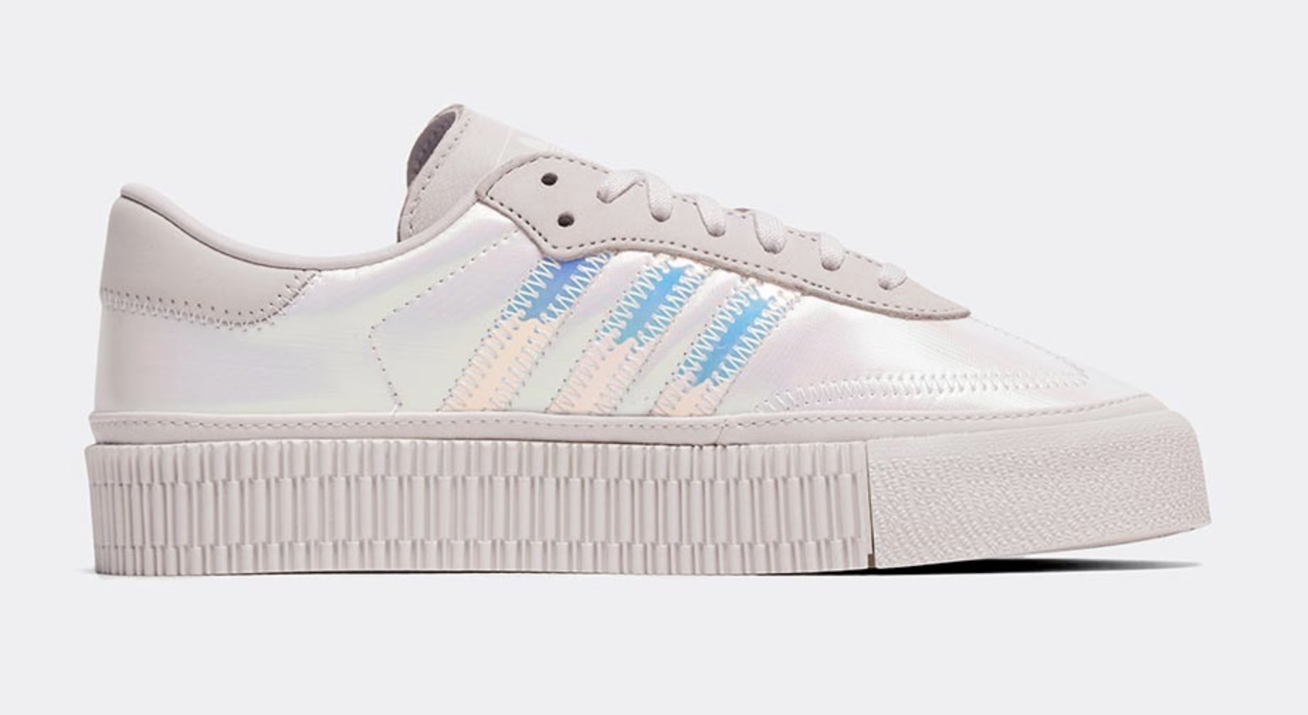 The adidas Sambarose Has Been Tinted Pink With Iridescent 3-Stripe Branding 3