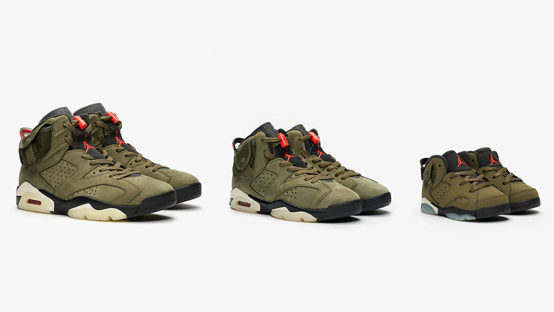 Travis Scott Nike Air Jordan 6 family size