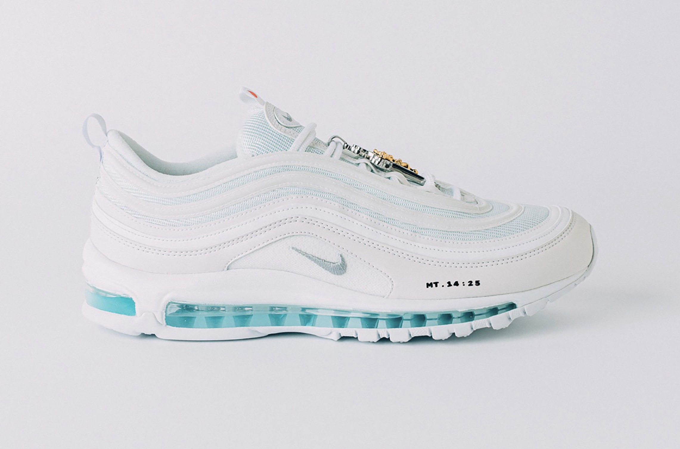Walk On Water In The Biblical Nike Air Max 97 MSCHF x INRI Jesus Shoe side 1