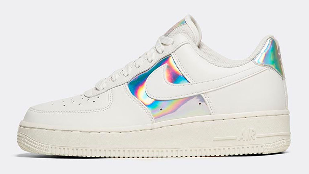 _0002_Nike Womens Air Force 1 Low Trainer _ Summit White _ Metallic Silver