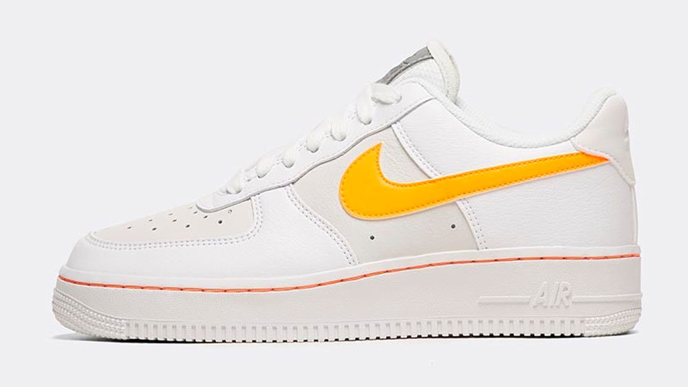 _0005_Nike Womens Air Force 1 Low Trainer _ White _ Total Orange