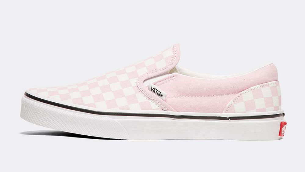 _0005_Vans Checkerboard Slip On Pink White