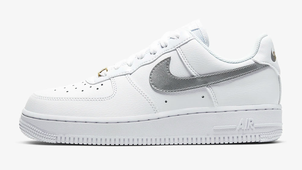 _0008_Nike Air Force 1 Silver Gold