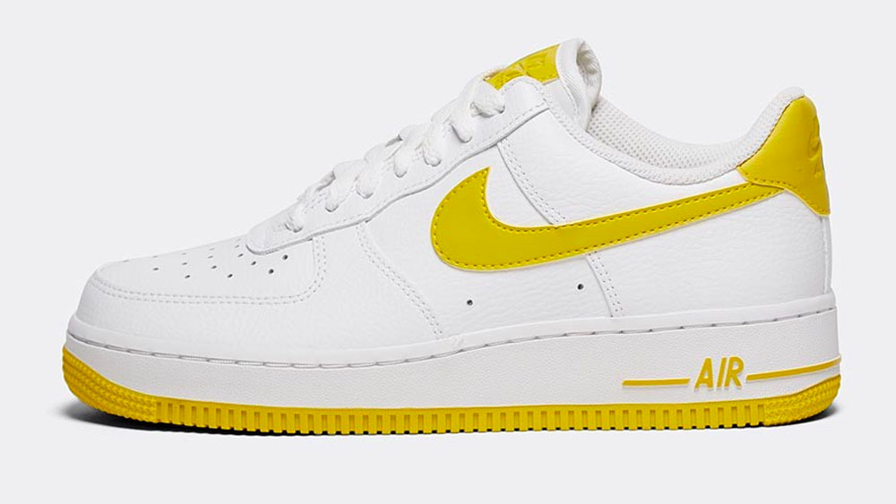 _0008_Nike Womens Air Force 1 '07 Trainer _ White _ Bright Citron