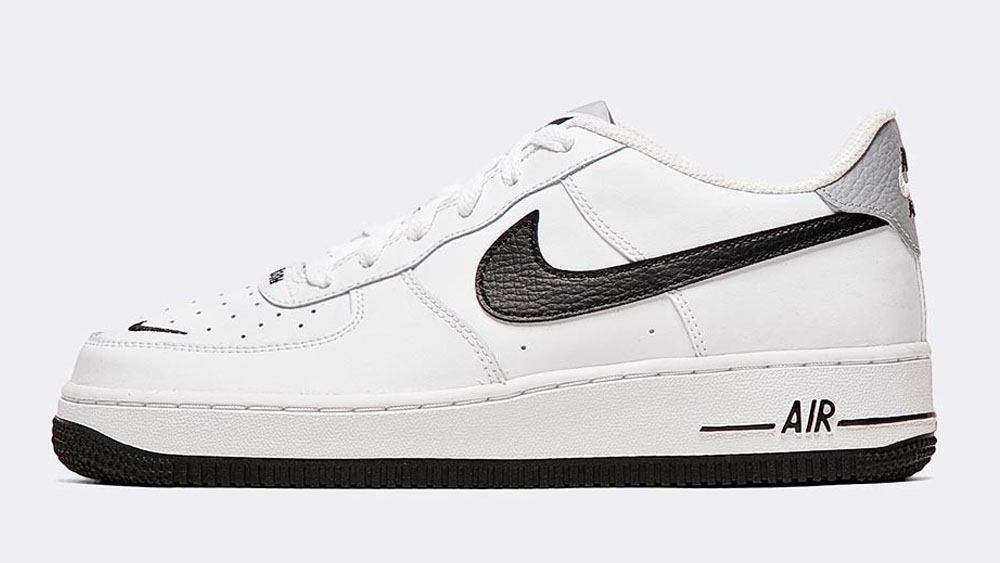 _0014_Nike Junior Air Force 1 LV8 1 GS Trainer _ White _ Black _ Grey