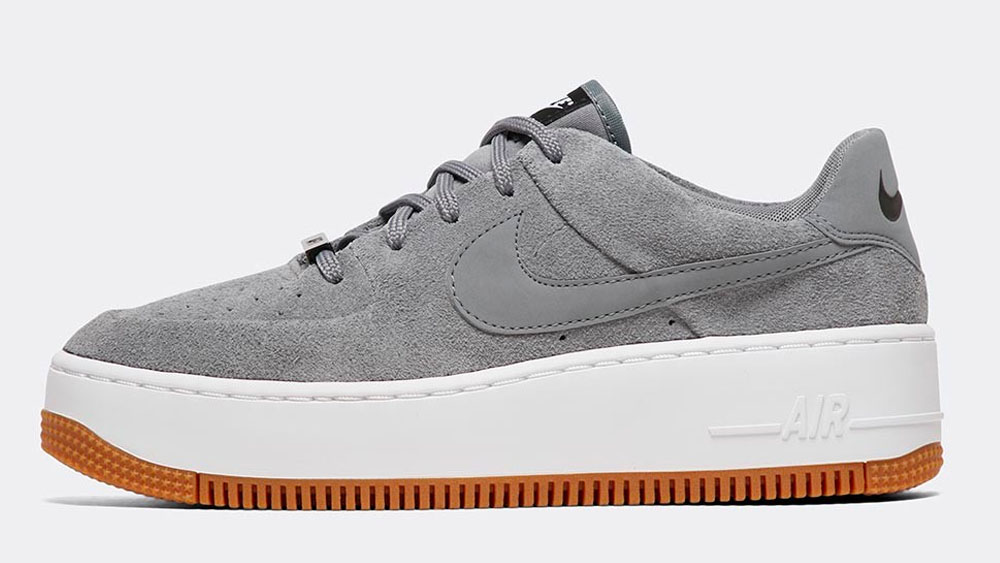 _0015_Nike Womens Air Force 1 Sage Low Trainer _ Cool Grey _ Cool Grey _ Black