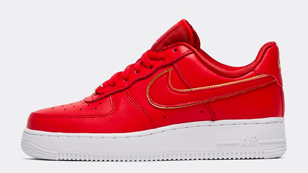 _0028_Nike Womens Air Force 1 _Glam Dunk_ Trainer _ University Red _ University Red