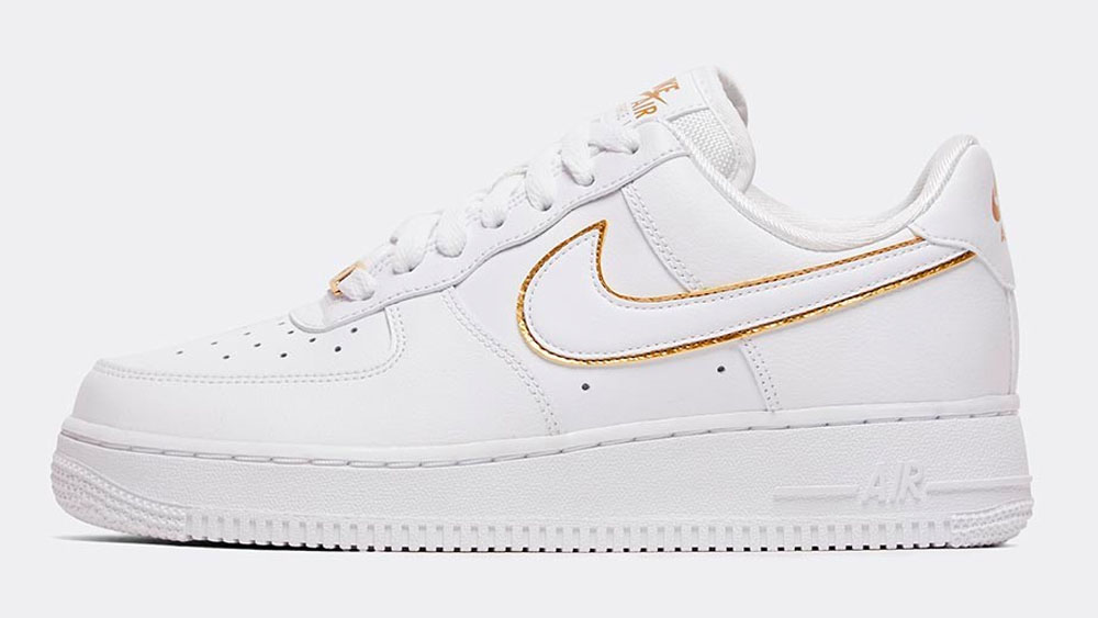 _0029_Nike Womens Air Force 1 _Glam Dunk_ Trainer _ White _ White _ Metallic Gold