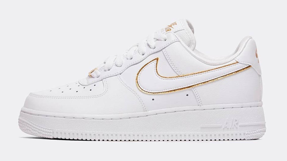 air force white metallic gold