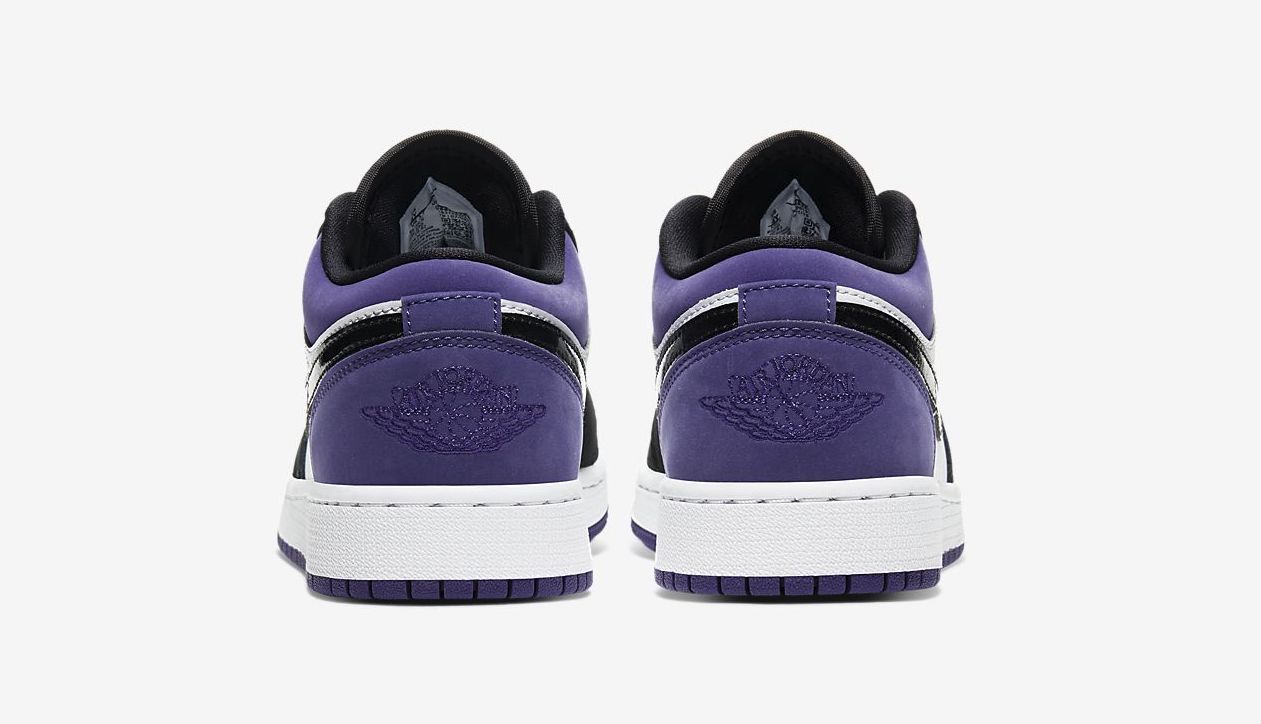 Air Jordan 1 Low Purple White back