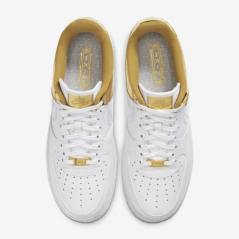 Everyone Needs To Stop And Check Out This Gold Heeled Nike Air Force 1 2