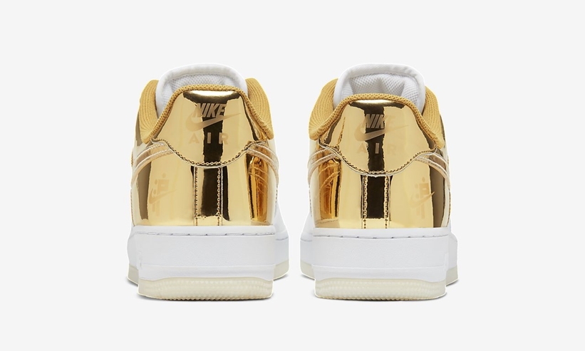 Everyone Needs To Stop And Check Out This Gold Heeled Nike Air Force 1 4