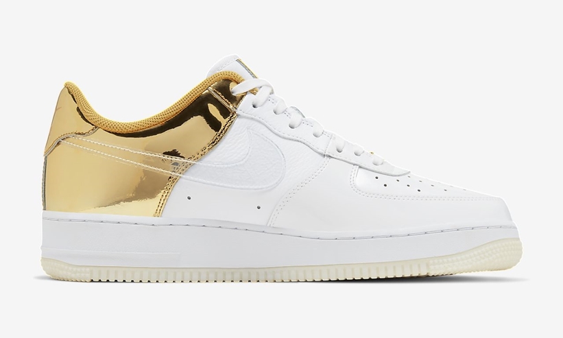Everyone Needs To Stop And Check Out This Gold Heeled Nike Air Force 1 6