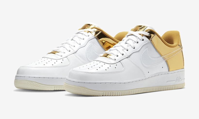 Everyone Needs To Stop And Check Out This Gold Heeled Nike Air Force 1