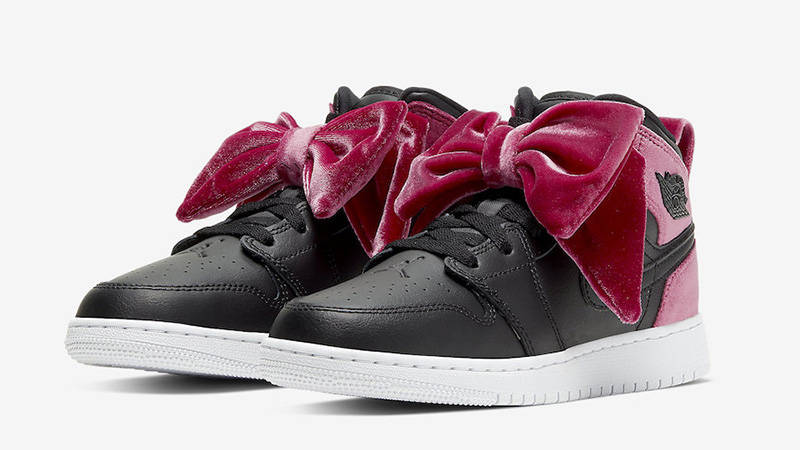 Jordan 1 Mid Pink Velvet Bows