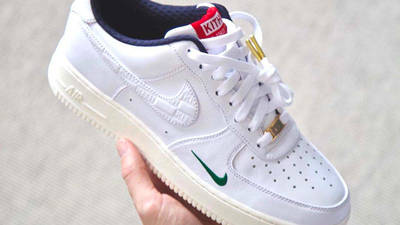 KITH x Nike Air Force 1 White on hand