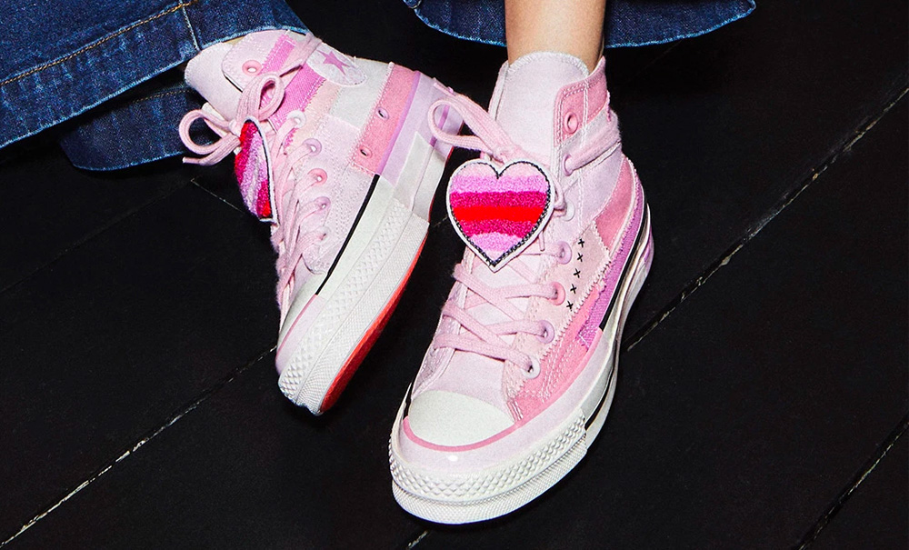 MBB x converse pink hi tops