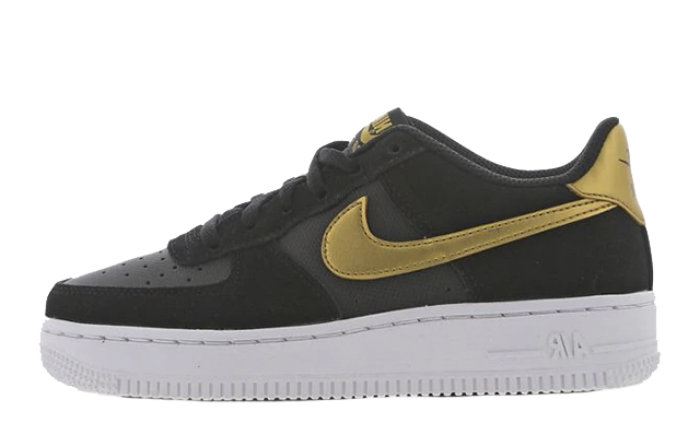 Nike Air Force 1 GS Black Gold
