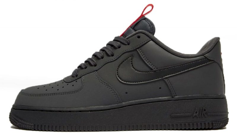 nike air force 1 grey red anthracite