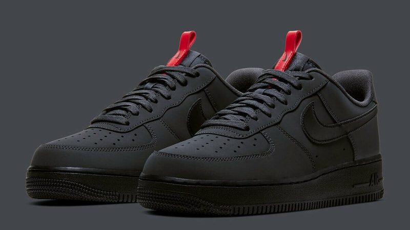 black and red air force 1s